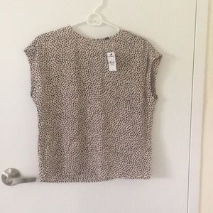 Express petite xxs relaxed fit print blouse